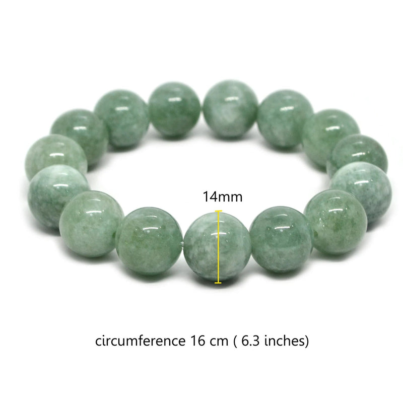 Green Burma Natural Jade Beads Bracelet