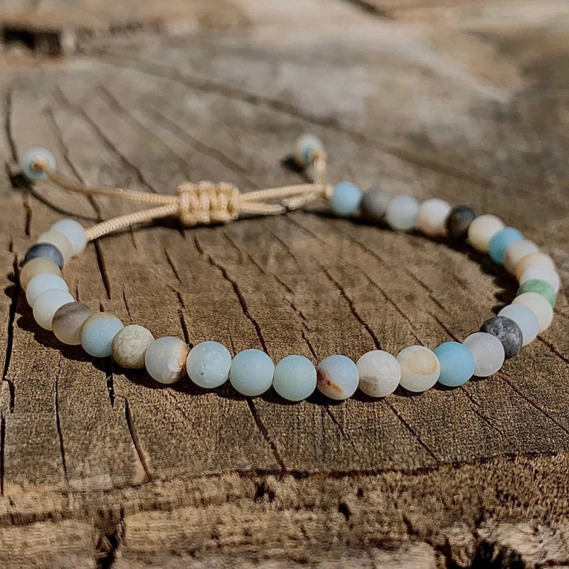 Handmade Frosted Amazonite Spiritual Yoga Bracelet