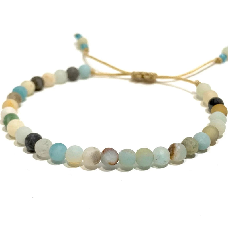 Handmade Frosted Amazonite Spiritual Yoga Bracelet