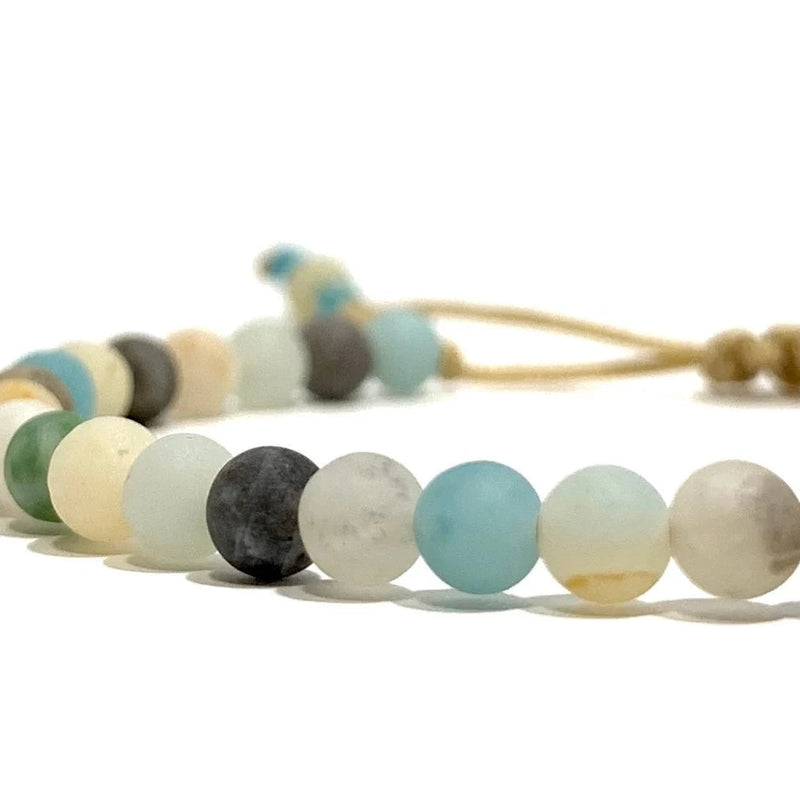 Handmade Frosted Amazonite Spiritual Yoga Bracelet