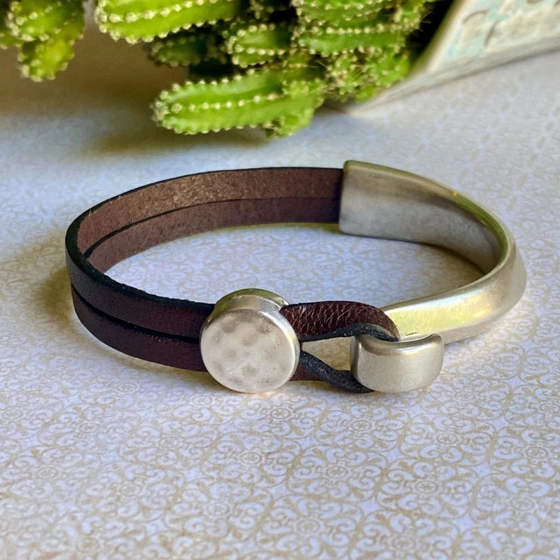 Leather cuff bracelet