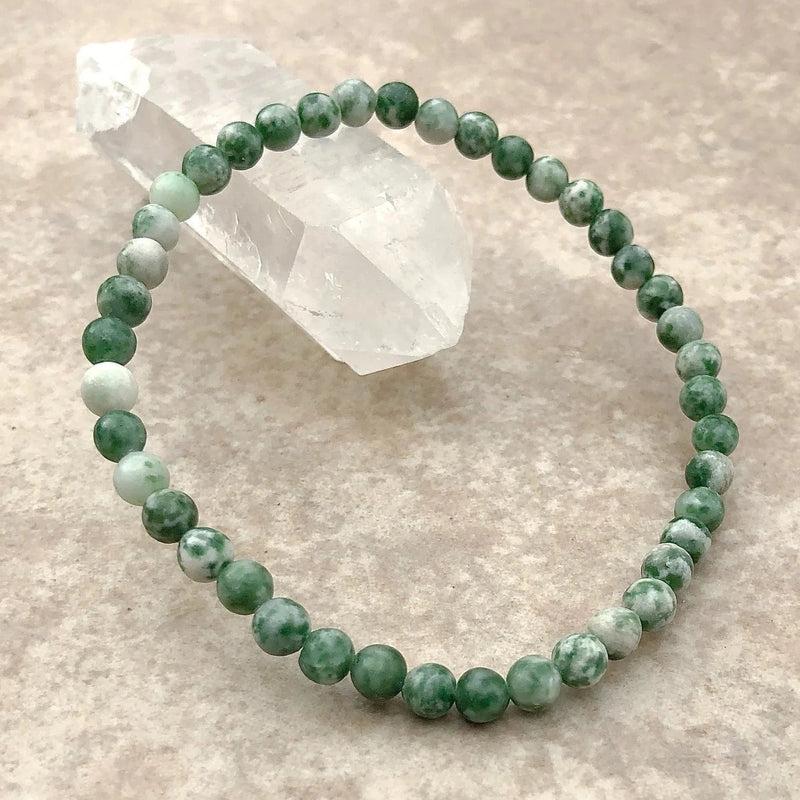 Green Jade Bracelet 8mm Gemstone Beads