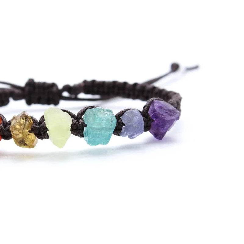 Raw Gemstone Chakra Bracelet