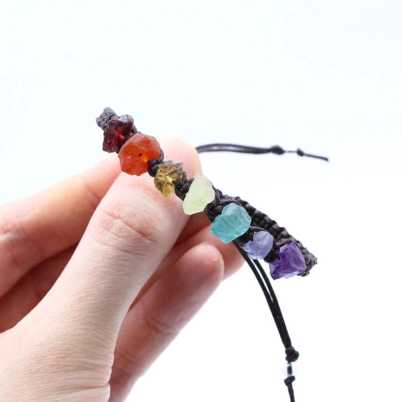 Raw Gemstone Chakra Bracelet