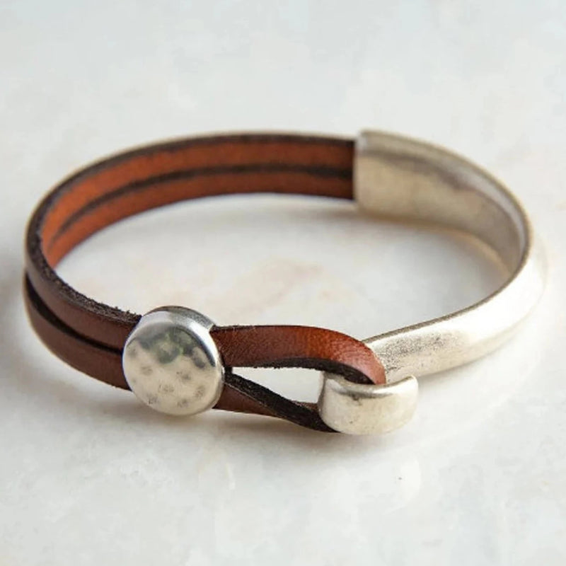 Leather cuff bracelet