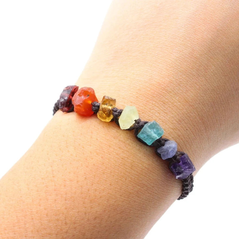 Raw Gemstone Chakra Bracelet