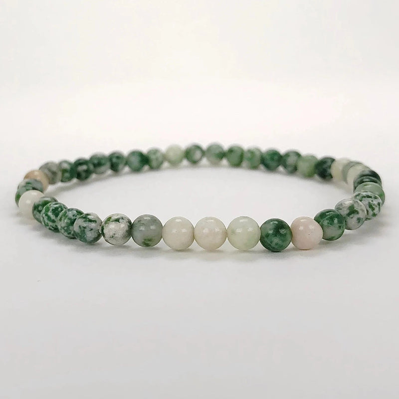 Green Jade Bracelet 8mm Gemstone Beads