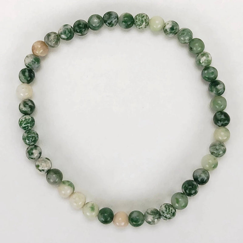 Green Jade Bracelet 8mm Gemstone Beads