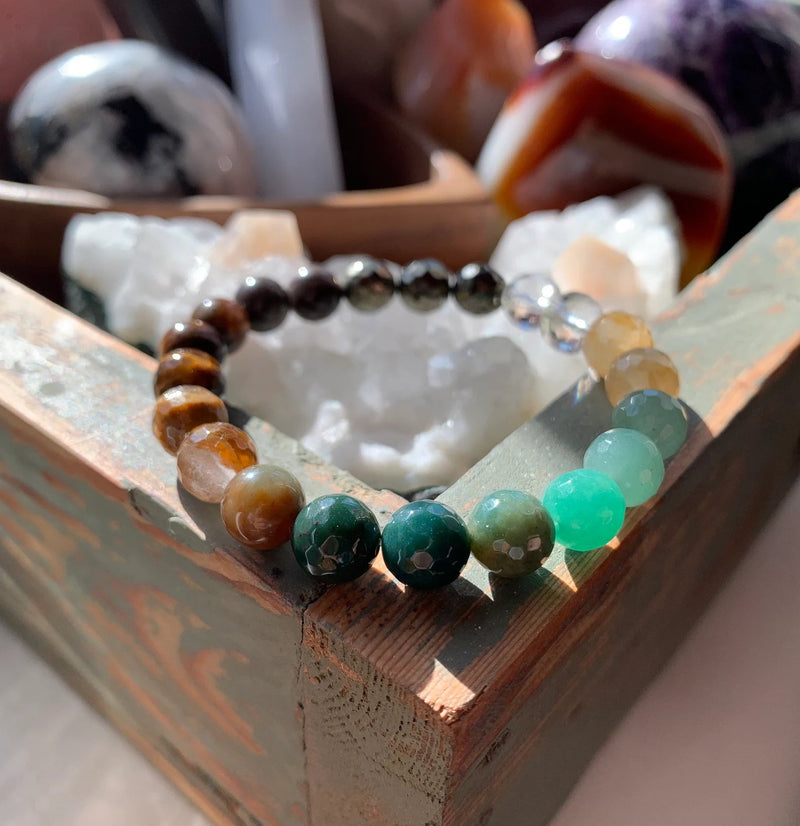 Rainbow of Abundance Jade Bracelet