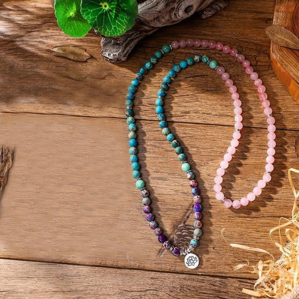 Beads Rose Quartz Healing Natural Galaxy Sea Bracelet