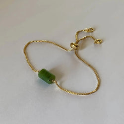 Green Jade Raw Crystal Bracelet