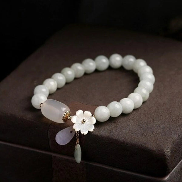 Unique White Jade Healing Stone Bracelet