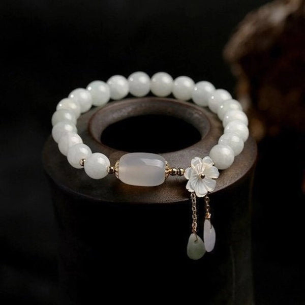 Unique White Jade Healing Stone Bracelet