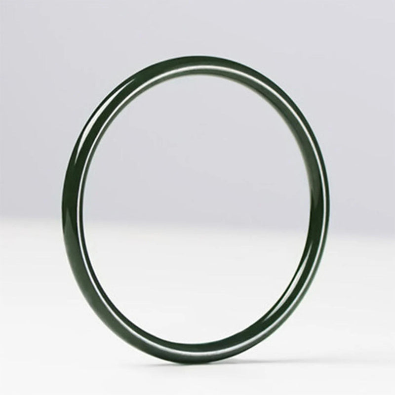 Hetian jade bangle Round Hetian Cyan bracelet