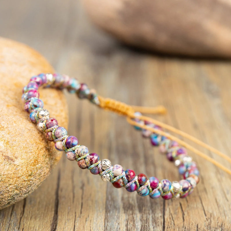 Galaxy Sea Sediment Stone Bracelet