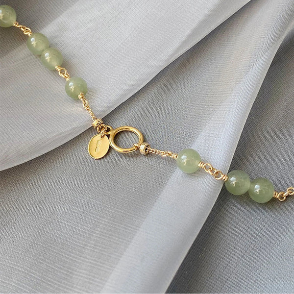 Natural Hetian Gold Single Circle Jade Bracelet