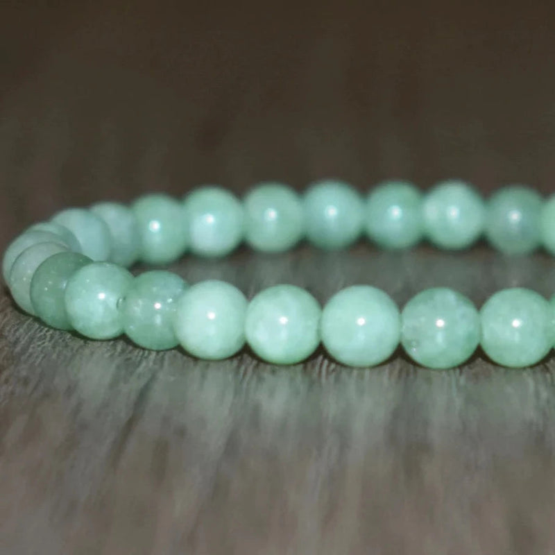 6mm Jadeite Green Jade Bracelet