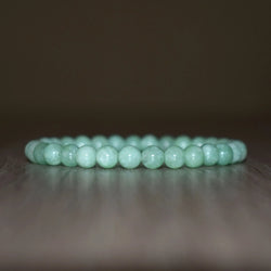 6mm Jadeite Green Jade Bracelet