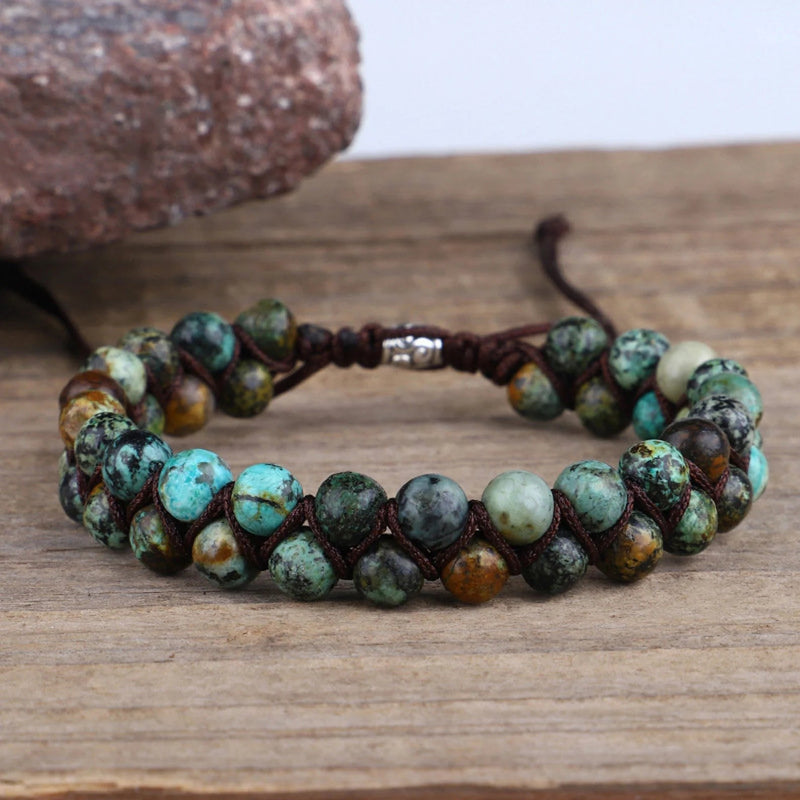 African Turquoise Natural Gemstone Bracelet