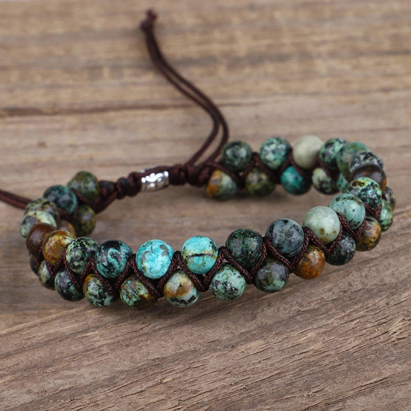 African Turquoise Natural Gemstone Bracelet