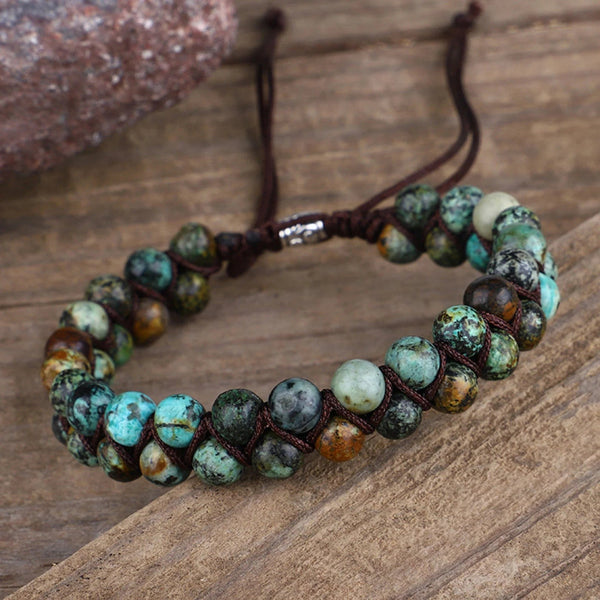 African Turquoise Natural Gemstone Bracelet