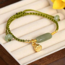 S925 Sterling Silver Hetian Jade Bracelet