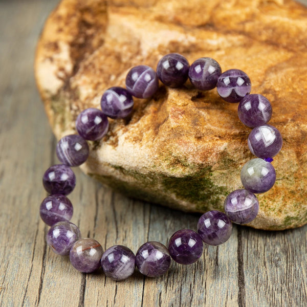 Natural Amethyst Purple Gemstone Healing Bracelet