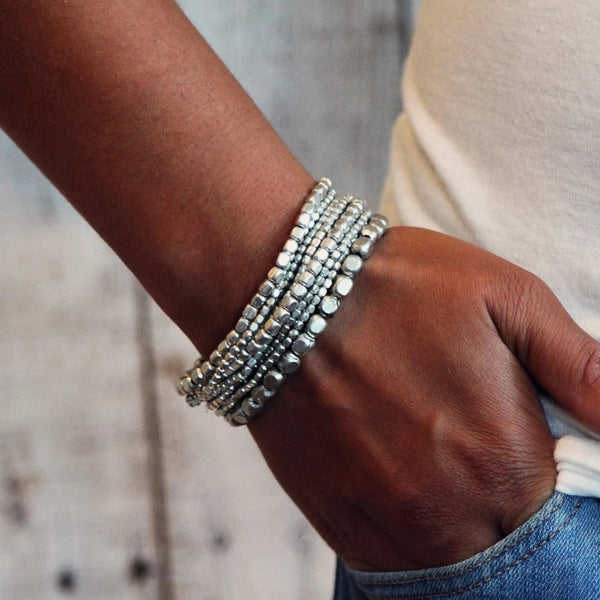 Silver Bead Bracelet