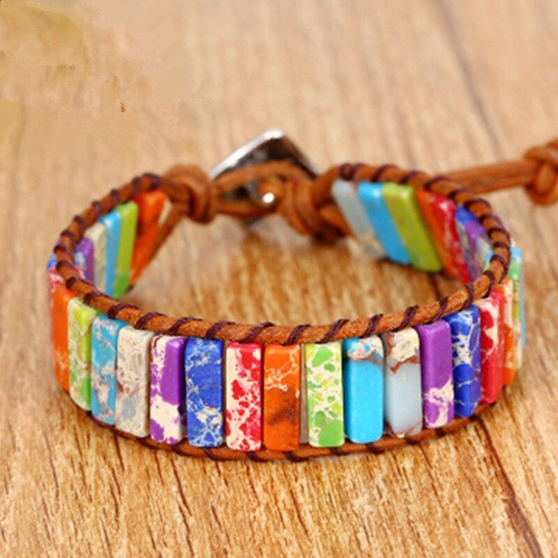 Colorful Seven Chakras Natural Bracelet