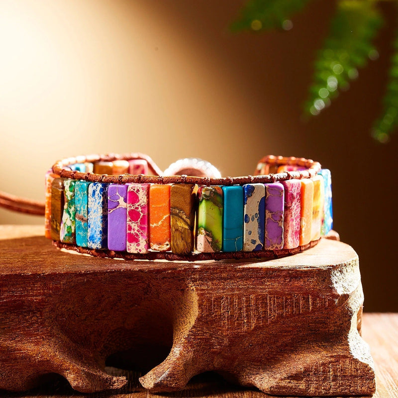 Colorful Seven Chakras Natural Bracelet