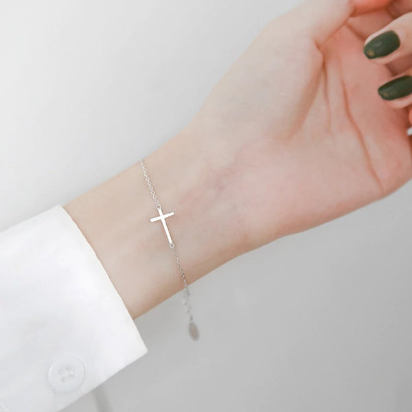 Chain Cross Charm Bracelet