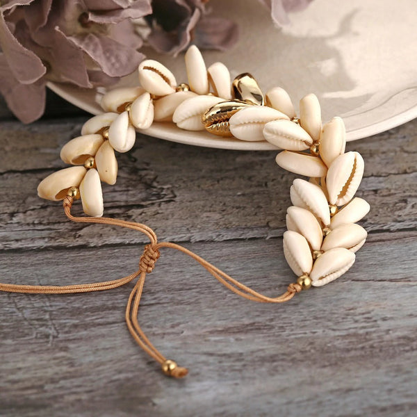 Natural Cowrie Sea Shell Bracelet