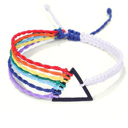 Multilayer Wax Rope Lgbt Bracelet