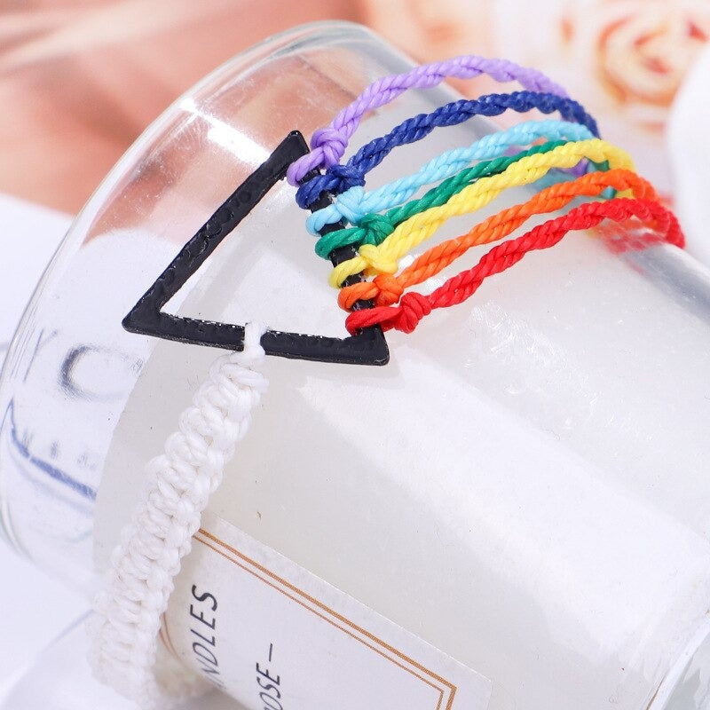 Multilayer Wax Rope Lgbt Bracelet