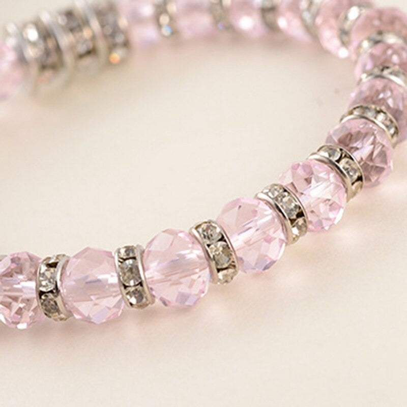 Glass Dome Breast Cancer Bracelet