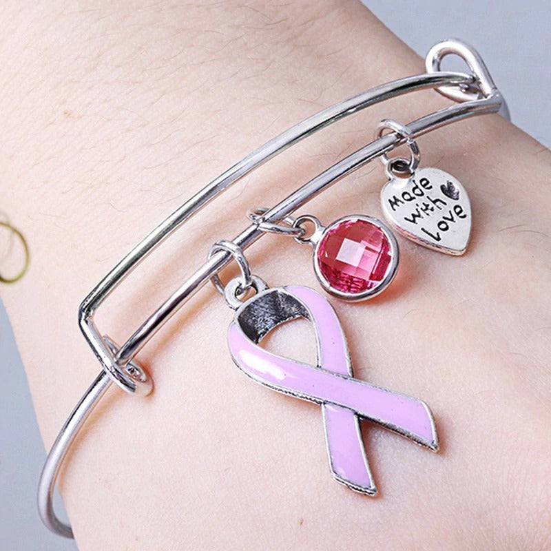 Pink Ribbon Charm Bracelet – jewelrycravings