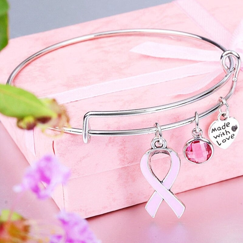 Lady charm Breast Cancer Bracelet