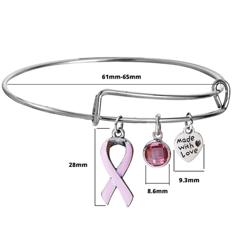 Lady charm Breast Cancer Bracelet