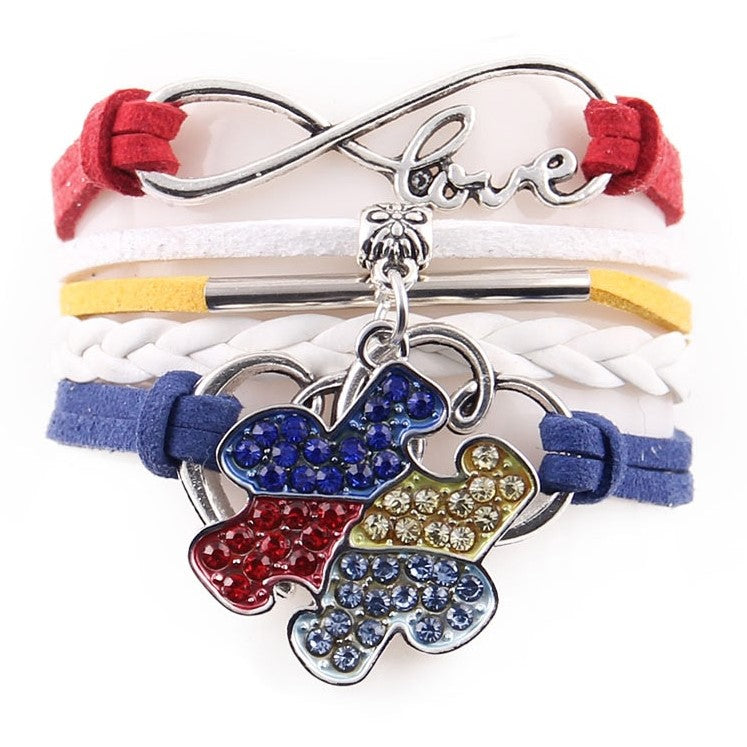 Puzzle Piece Autism Awareness Bracelet