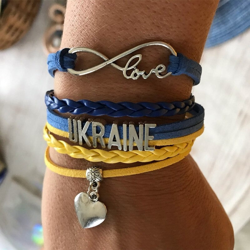 All love ukraine infinity bracelet