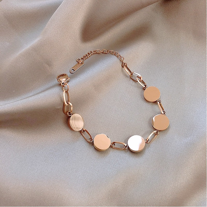 Rose Stainless Roman Bracelet